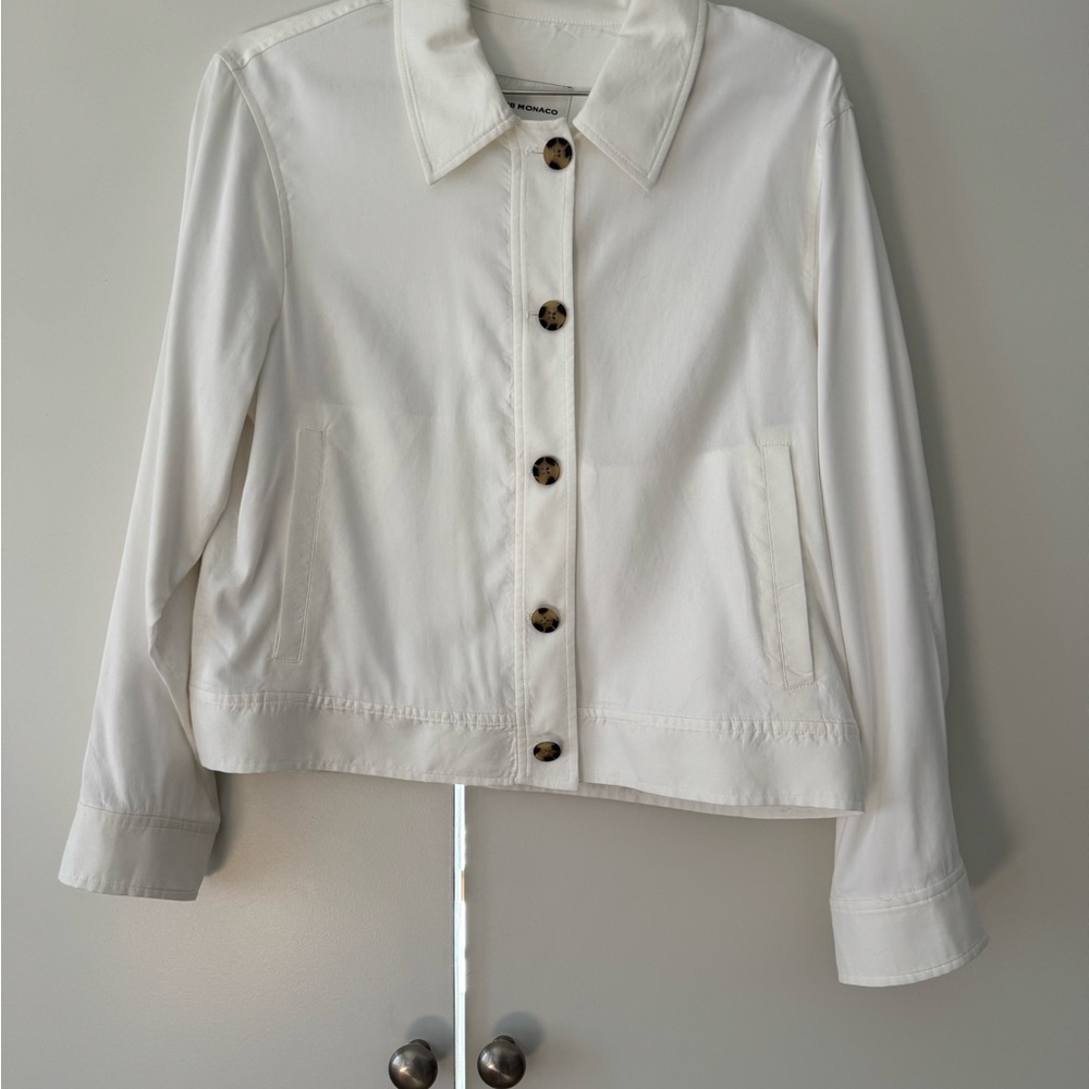 Club Monaco White Button Jacket Size Medium in perfect condition - Picture 2 of 4